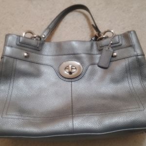 Gray Coach Handbag